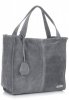 Kožené kabelka shopper bag Vittoria Gotti šedá V501